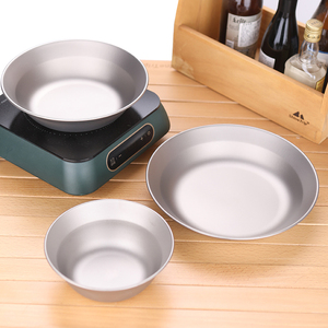 Piatto da <span class=keywords><strong>campeggio</strong></span> in titanio ultraleggero, piatto in titanio per pasta da esterno, piatti da backpacking per viaggi, escursioni e cucina - Product Image 4