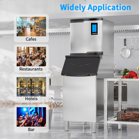 Machine à glaçons commerciale avec une grande capacité de 138 kg/24h, pour hôtel et bar avec bac de stockage