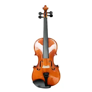 Aiersi rắn Violin chất lượng đẹp chi phí hiệu quả bóng màu nâu đỏ Violin Set bao gồm cả trường hợp Bow Rosin OEM tùy chỉnh