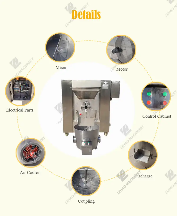 Aangepaste Roestvrijstalen Geroosterde Noten Bonen Koeler Batch Van Pinda Koelmachine Koelmachine Koffiebonen Machine