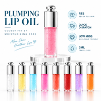 RTS 3ml Plumping Lip Oil Hoge Glans Hydraterende Kleurveranderende Fruit Gloss Lage MOQ 3 stuks Groothandel Aangepast Logo