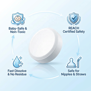 Confezione da 30 Pastiglie Detergenti Universali per Biberon Compatibili con Lavatrici e Sterilizzatori Baby Brezza/Momcozy - Product Image 5