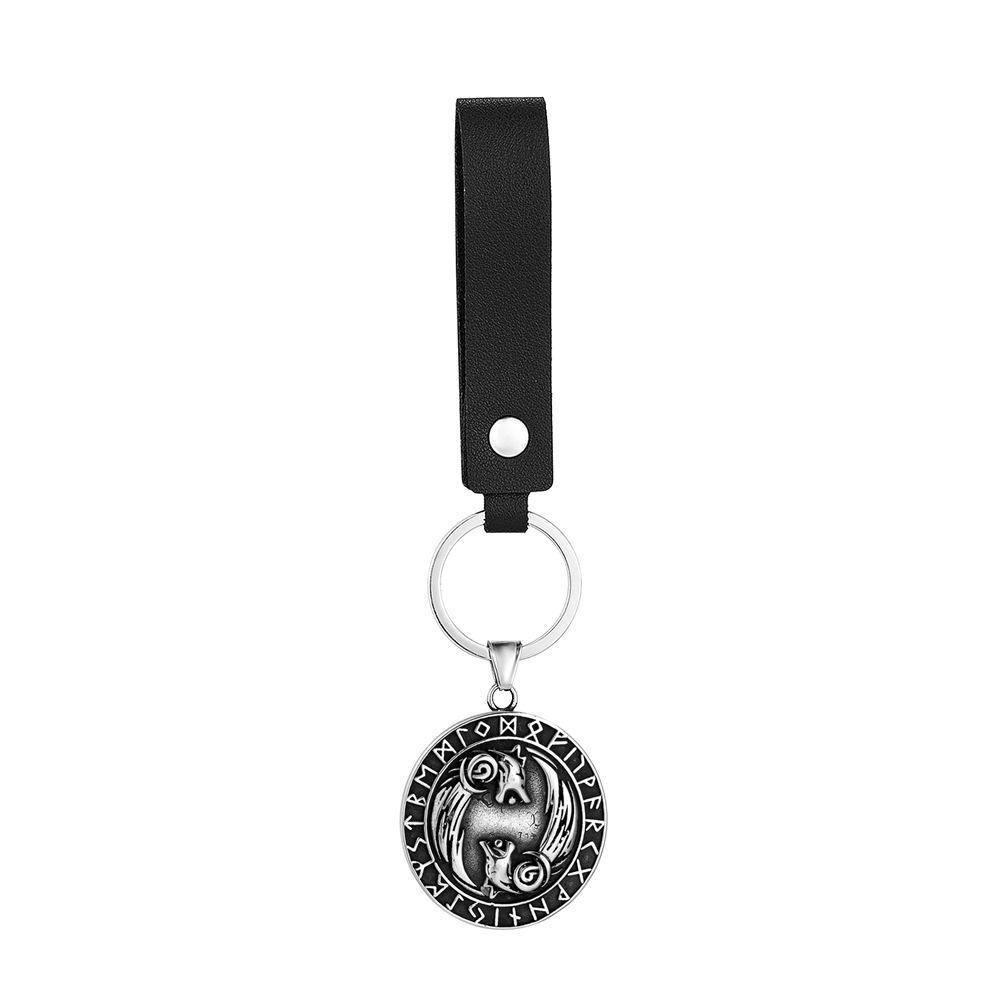 Pendentif couleur acier style cuir