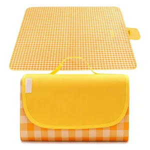 Oem Custom Formaat Outdoor Opvouwbare 60d Oxford Waterdichte Camping Mat Plaid Wasbaar Reizen Strand Picknick Deken