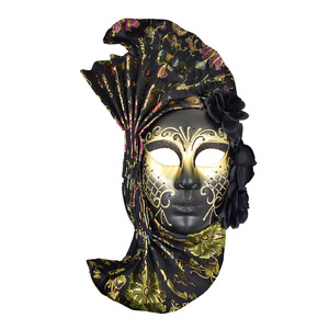 Festa di ballo di Halloween Venice Opera Phantom maschera per il trucco a <span class=keywords><strong>tre</strong></span> fiori tessuto maschera di carnevale - Product Image 2