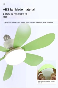พัดลมเพดานแอลอีดีหรี่แสงได้360อัจฉริยะหลอดไฟพัดลมหมุนได้ E27พัดลมติดเพดาน3สีพร้อมไฟและรีโมต42ซม. 52ซม. - Product Image 4