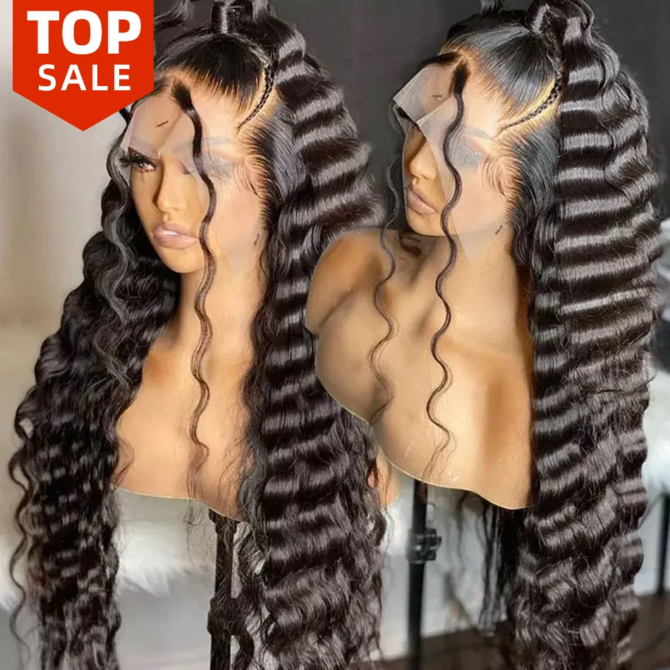 Pre Plucked Glueless Full 360 Brazilian Human Hair Lace Front Wigs For Black Women ,13x4 Transparent HD Lace Frontal Wigs Vendor