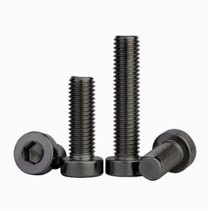 LeGood DIN7984 M4 Tornillos de cabeza hexagonal de acero al carbono de grado 8,8 8mm de largo en sistema métrico de óxido negro - Product Image 2