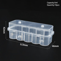 Boîte de rangement pour flacons en plastique transparent à usage médical, petite boîte pour flacons Cillin, vente chaude