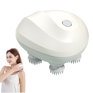 Massageador de Couro Cabeludo Elétrico Sem Fio, Ecológico, à Prova d'Água, com 3 Níveis de Vibração e Escova de Shampoo - Product Image 1