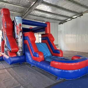 Château gonflable et toboggan sur le thème des super-héros, très vendu, avec Spider-<span class=keywords><strong>Man</strong></span> populaire, disponible à la vente - Product Image 1