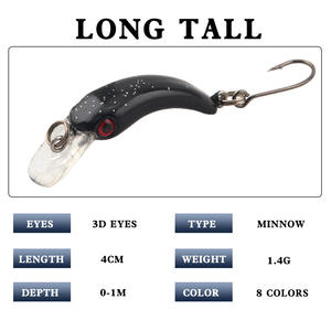 เหยื่อปลอม XY-83 ขนาด 4 ซม. น้ำหนัก 1.4 กรัม แบบลอยน้ำ สำหรับตกปลาชับ ปลาขาวน้ำจืด - Product Image 5