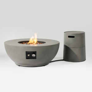 Enjoy 36-Inch Propane <b>Fire</b> Pit <b>Table</b> 2-Piece Set 50000 BTU Eco-Friendly Metal Freestanding Patio/Garden/Backyard Grey - Product Image 1