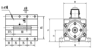 Moteur de broche de fraiseuse GDZ80x73-1.5, 1,5 kW, haute vitesse 24000 tr/min, refroidissement par air avec mandrin ER11 - Product Image 5