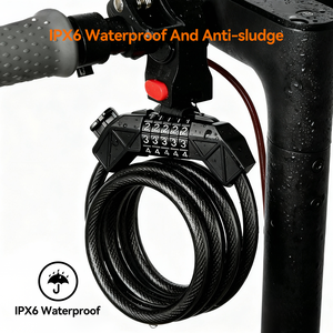 New Fashion Five Digit Password Motorcycle Steel <b>Cable</b> Frame <b>Lock</b> 1.2m Safety Anti-theft Bike <b>Lock</b> - Product Image 1