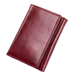 Men's Genuine Leather <b>Wallet</b> 6 In <b>RFID</b> <b>Blocking</b> Vintage Style Solid Color Foldable Lightweight Everyday Use - Product Image 2