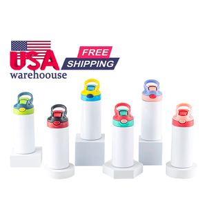 RTS 12oz Stainless Steel Vacuum Insulated Tumbler Flip Top Lid 350ml Kids Water <b>Mug</b> Sublimation Blanks Light Weight <b>Thermal</b> 6-12 - Product Image 1