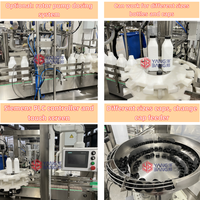 Machine de remplissage automatique à 6 têtes haute vitesse pour yaourt, jus, lait et autres boissons, avec ligne de bouchage et de production