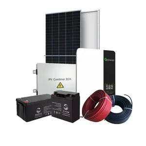 Hybrid Solar Energy System with Black Solar Mounting System for Home 3kw 5kw 8kw 10kw Mono Solar Panel MPPT Silver or Customized