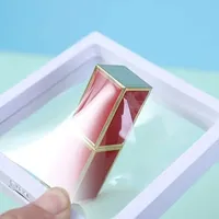 Boîte d'emballage pour bijoux en plastique ABS carrée à cadre flottant, 70x70x20mm, membrane transparente, logo personnalisé