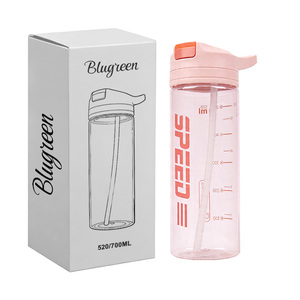 Borraccia Motivazionale da 24oz in Tritan Senza BPA, Antigoccia, per Sport, Palestra e Attività all'Aperto, con Indicatore Orario e Cinturino - Product Image 1