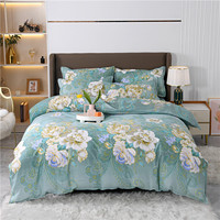 Parure de lit personnalisable de luxe style français rose, écologique, en fibres ultra-fines imprimées – Vente en gros usine