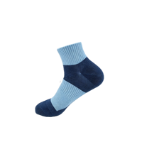 Chaussettes de sport en polyester/nylon tricotées, motif rayé imprimé numériquement sur mesure, anti-humidité, respirantes, pour la course à pied, avec bordure renforcée