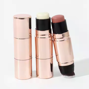Maquillage de haute qualité cosmétique crémeux longue durée étanche à la transpiration avec pinceau <span class=keywords><strong>rose</strong></span> <span class=keywords><strong>rose</strong></span> doré 3-en-1 fard à joues - Product Image 4