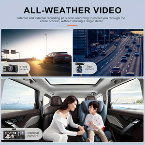 Telecamera DVR per <span class=keywords><strong>Auto</strong></span> a 3 Canali con Controllo <span class=keywords><strong>WiFi</strong></span>, Dash Cam per Veicoli, Registratore Video 1080P, Telecamera Posteriore per <span class=keywords><strong>Auto</strong></span>, Scatola Nera per Veicoli - Product Image 3