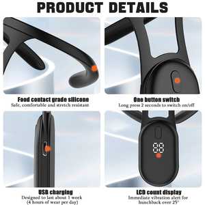 <span class=keywords><strong>Corrector</strong></span> <span class=keywords><strong>de</strong></span> Postura Inteligente para Niños con Recordatorio <span class=keywords><strong>de</strong></span> Vibración, Pantalla LCD y Soporte para la Espalda - Product Image 4