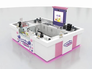 Kiosque de thé à bulles chaud au centre commercial <span class=keywords><strong>Whitefield</strong></span> Pink Boba bar comptoir de jus kiosque centre commercial stand de vente d'autres meubles commerciaux à vendre - Product Image 2