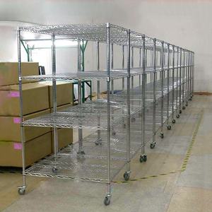 Nsf אישור מסחרי תעשייתי 4 רמות כרום מתכת מתכווננת חוט אחסון עבור צמחים - Product Image 2