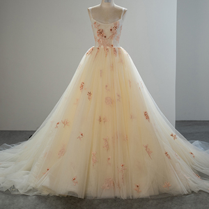 Robe de bal en tulle champagne clair Sfy242 avec bretelles, robe de bal pour Sweet 16, robe de soirée formelle Jancember - Product Image 1