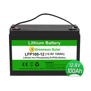 गहरे चक्र 12V 100Amp 200Ah LiFePo4 लिथियम आयन बैटरी पैक 12.8V 100Ah 200Amp सौर बैटरी