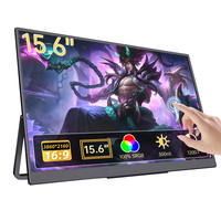 Moniteur portable Eimio 15,6 pouces 4K ultra-fin à écran tactile, support VESA à vis M4 pour les voyages d'affaires, le bureau et la configuration d'un double écran