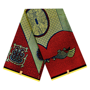 Usine de Gros Magnifique Véritable Tissu Africain Hollandais Coton Imprimé Wax Ankara Matière Imprimée Wax Réelle Pagnes - Product Image 1