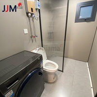 Maison préfabriquée extensible en conteneur JJM avec terrasse latérale, 3 chambres, salle de bain et cuisine, pour habitation ou hôtel
