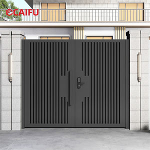 Puerta Doble Automática Inteligente <span class=keywords><strong>de</strong></span> Aleación <span class=keywords><strong>de</strong></span> Aluminio para Exteriores, Fabricada en Fábrica, para Comunidades Residenciales, Villas y Patios - Product Image 3