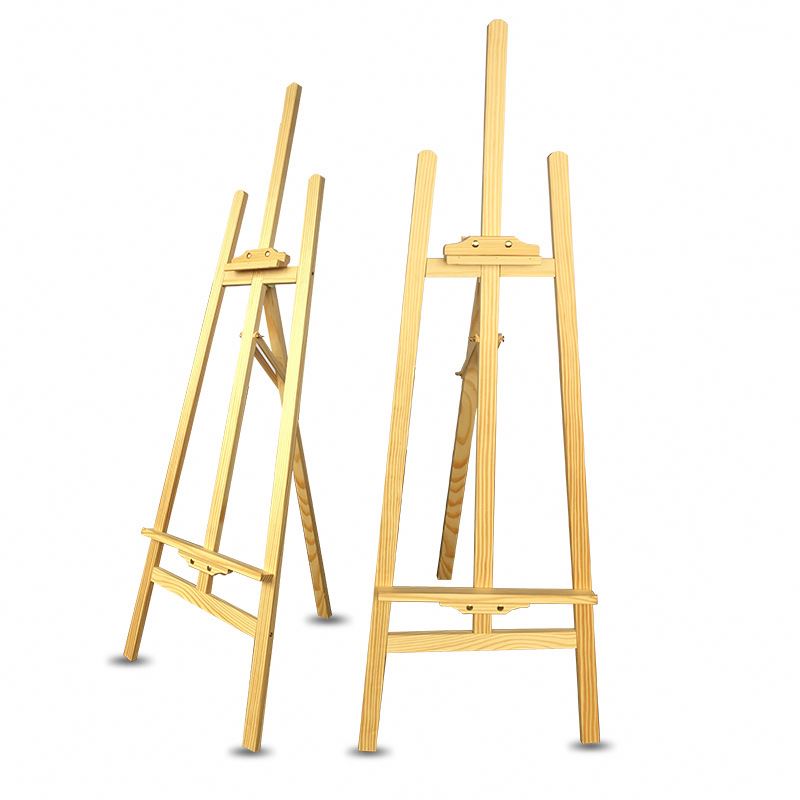 1,5 м/1,75 м художественный дисплей из сосновой древесины стоячий мольберт, 59 дюймов/69 дюймов Регулируемый H-образный художественный мольберт