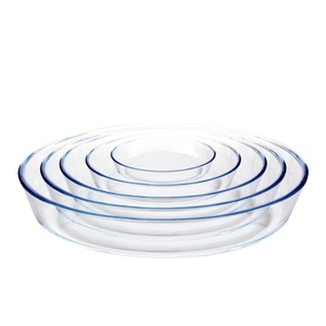 4 Pcs <strong>Set</strong> Oval Rectangular Glass Baking Tray Dish Nested Glass <strong>Bakeware</strong> <strong>Set</strong> - Product Image 1