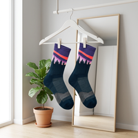Chaussettes de trail mini-coussinées Trail Max, tricotées, anti-bactériennes, ODM, pour course à pied, automne, violet, petite taille