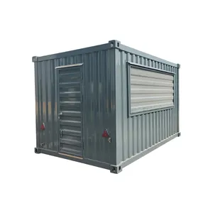 Contenedor de envío galvanizado modificado, quiosco de barbacoa, casa de comida, contenedor de comida refrigerado