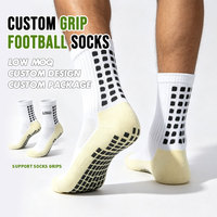 Chaussettes de sport antidérapantes FlexGrip certifiées OEKO-TEX, blanches, personnalisées, pour le football, à séchage rapide, pour hommes