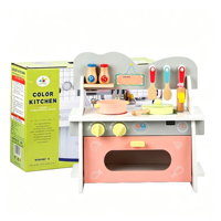 Ensemble de cuisine en bois pour jeu d'imitation, mini-ensemble de cuisine de simulation, accessoires de cuisine, jeu de rôle pour tout-petits