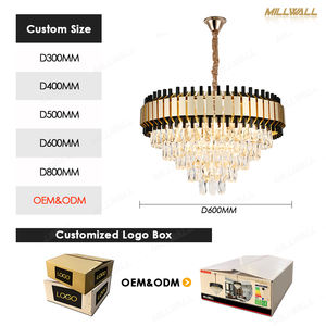 ثريا حديثة فاخرة لغرفة المعيشة معلقة بأضواء كريستالية ملونة لحام يدوي زجاجات طراز آرت ديكو - Product Image 3
