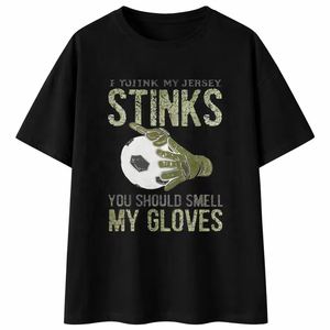 Camiseta personalizada divertida con la frase «si crees que mi actitud es una mierda», camiseta gráfica de algodón, regalo ideal para portero de fútbol - Product Image 6