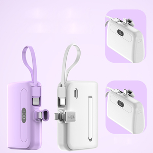 Nouvelle batterie externe LED de poche unique avec écran intégré, 10000 mAh, câble intégré et support - Product Image 2