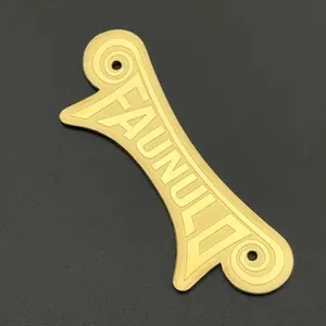 定制金色雕刻字母金属标签泳装品牌标签标志比基尼缝纫