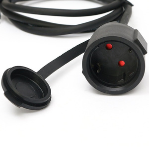 Ac Power Cord <b>Rubber</b> SJTOW Iec C15 <b>Plug</b> 3C 500V IP44 Waterproof Outdoor Use - Product Image 3