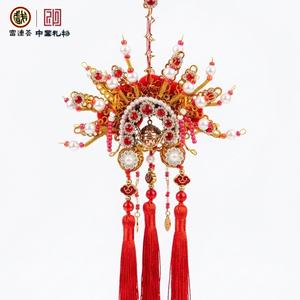 Adorno Metálico Ecológico para Coche Estilo Chino Guochao, Corona de Fénix de la Ópera de Pekín, Decoración Interior para Coche, Regalo Festivo - Product Image 3